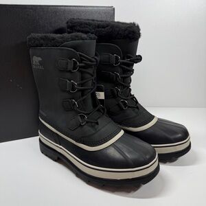 NIB • SOREL CARIBOU™ Men's Waterproof Boot in Black Size: 10